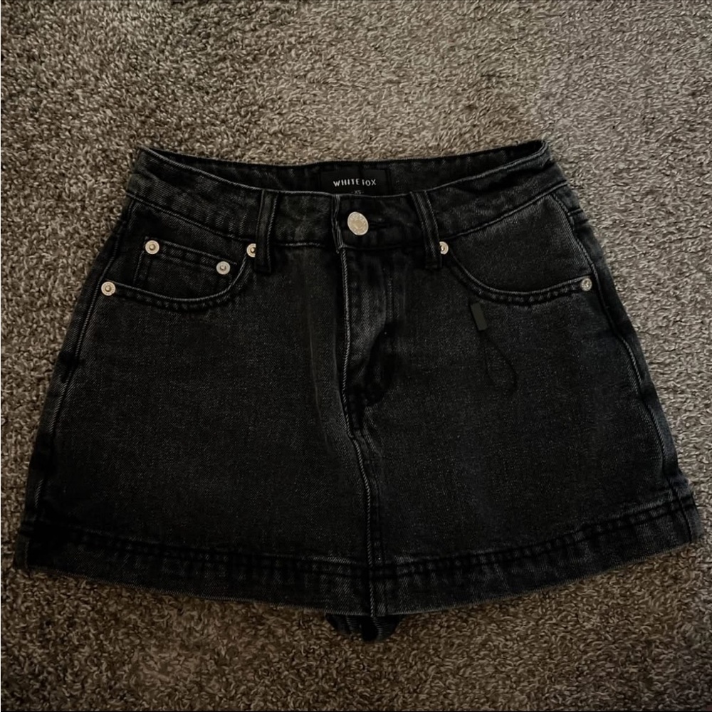 White Fox Boutique Charcoal Mini Skirt
